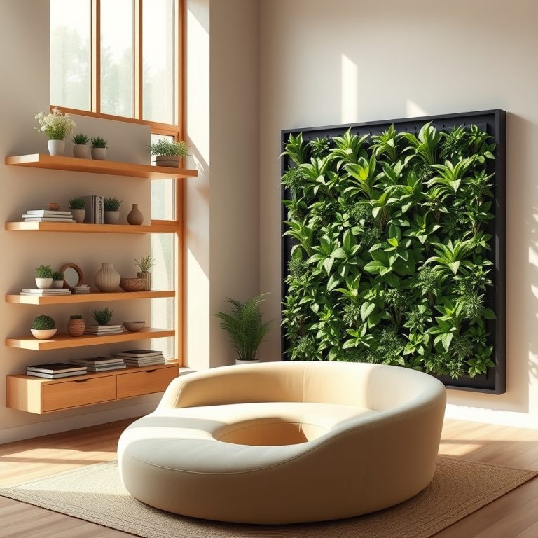 Floating Wall Shelves and Indoor Garden Walls: The Perfect Fusion of Minimalism and Biophilic Design
