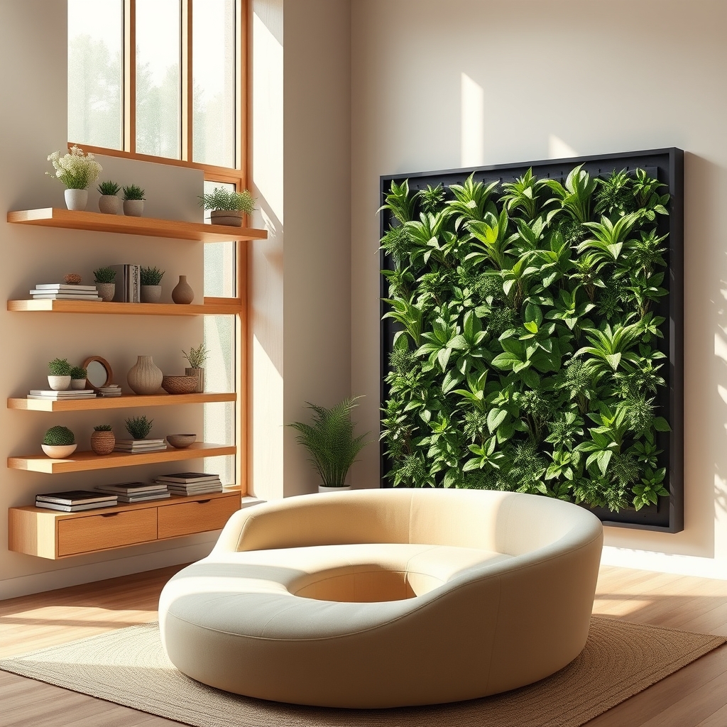 Floating Wall Shelves and Indoor Garden Walls: The Perfect Fusion of Minimalism and Biophilic Design