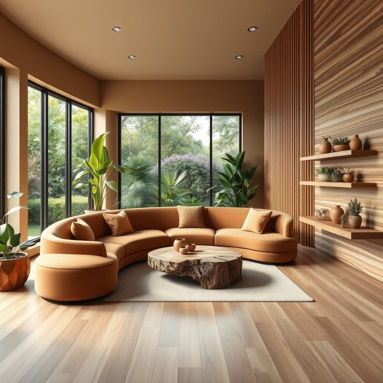 Where Nature Meets Nuance: Designing Living Spaces with Earthy Palettes, Curved Elegance, and Hidden Functionality
